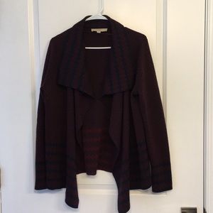 LOFT Maroon/Navy Sweater
